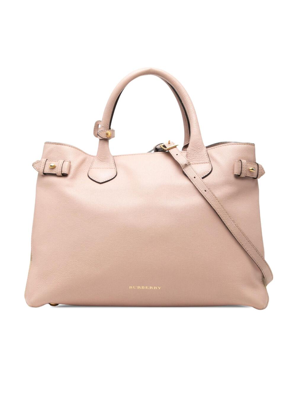 Burberry Banner Tote Leather And House #349846B69B